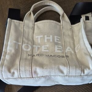 Marc Jacobs Cream Canvas Tote Bag